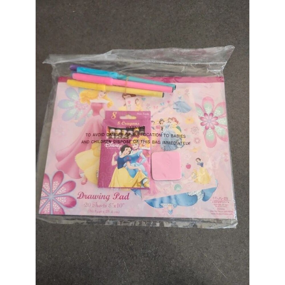 Vintage Disney Princess Drawing Pad Art Set NOS New Old Stock Y2K 2000s Sealed